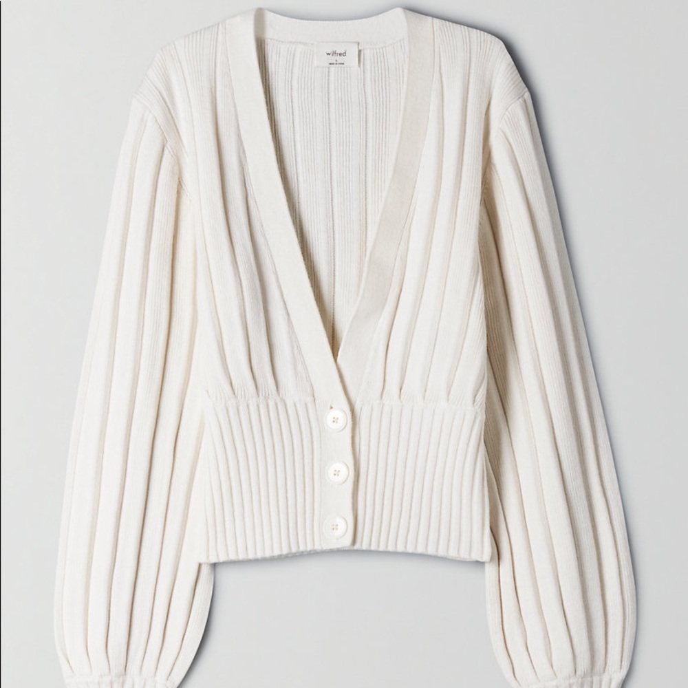Wilfred Plunge Cardigan - Oak